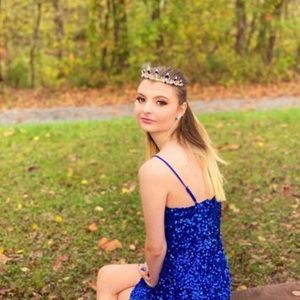 Royal blue homecoming dress size 0 Lucy in the sky